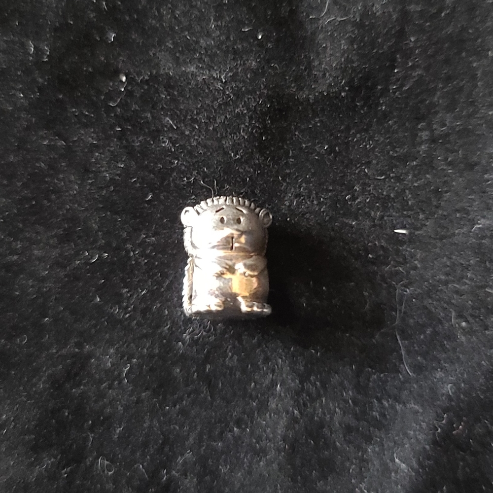 Sterling Silver Hedgehog Charm Bead